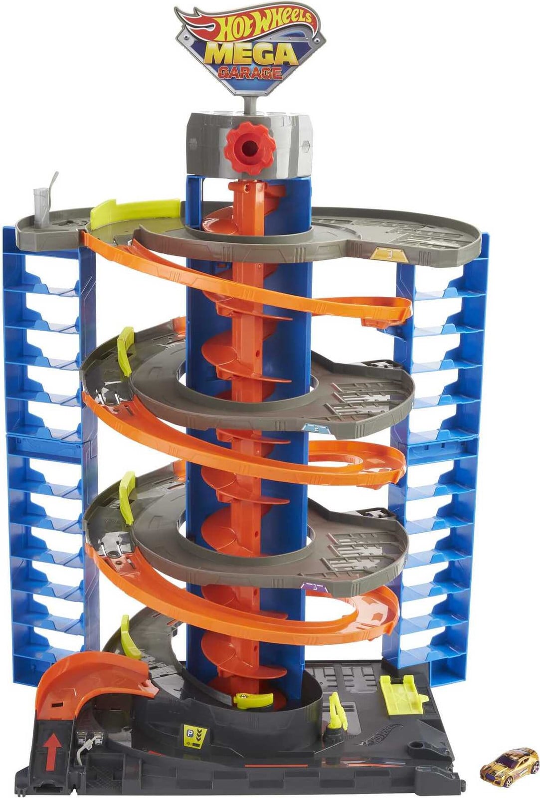 Hot Wheels City Parkeergarage speelset met 1 speelgoedauto en accessoires