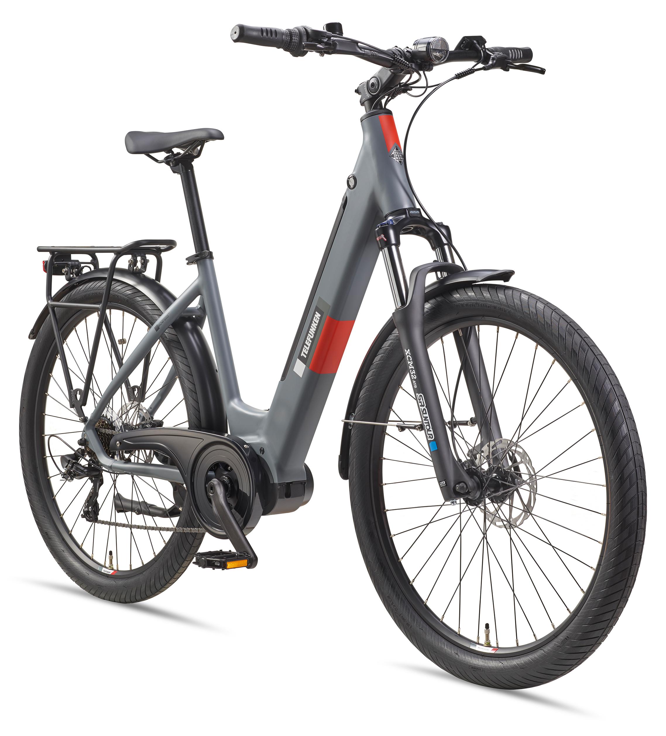 Telefunken City SUV E-Bike | Elektrofahrrad 27,5 Zoll | Mittelmotor | 7-Gang Kettenschaltung | 468 Wh Akku | Pedelec