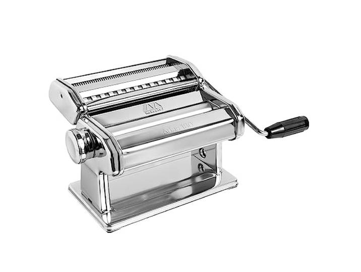 MARCATO Pasta Machine, Nudelmaschine,Hergestellt in Italien, verchromter Stahl, für Lasagne, Fettuccine, kompatibel mit 12 zusätzlichen Nudelformen. Modell: Atlas 180