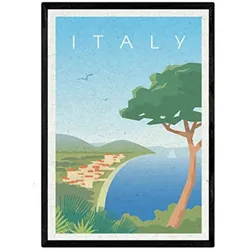POSTER Italien Stadtfarben A4 Rahmenlos