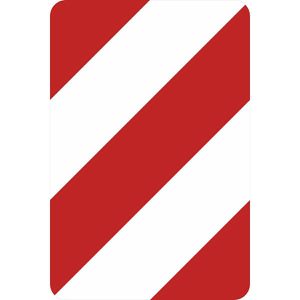 SafetyMarking Verkehrsschild StVO zugelassen, 75 x 50 cm, VZ 626-10, RA2/C, Leitplatte linksweisend