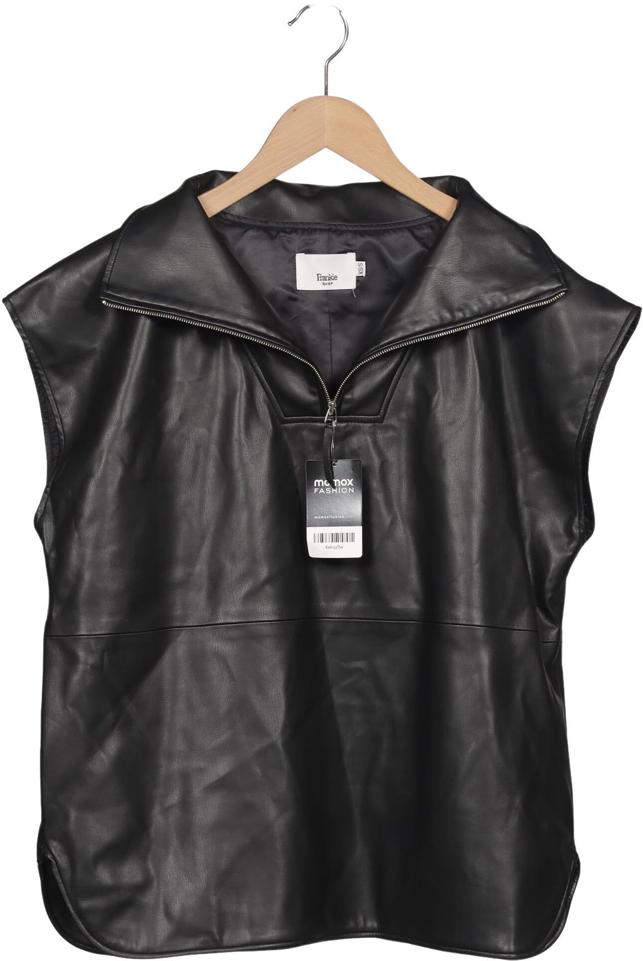 The Frankie Shop Damen Jacke, Schwarz, Gr. XS, Kunstleder - Second Hand