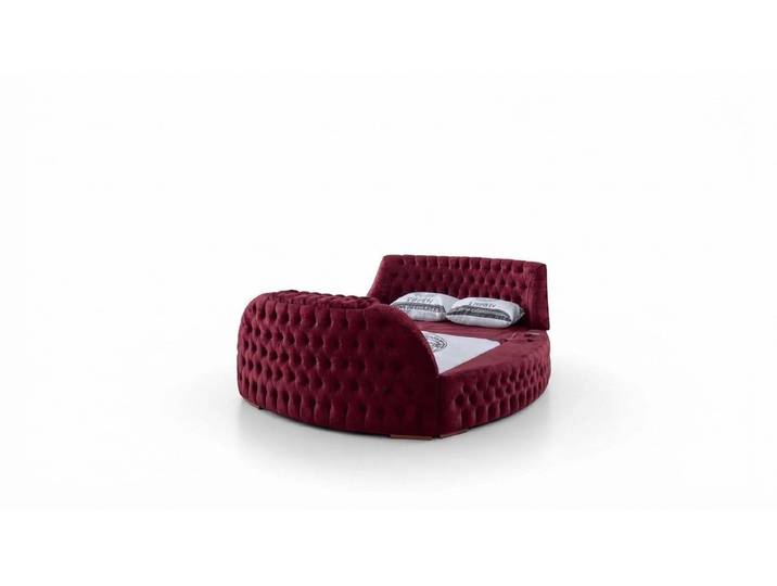 Xlmoebel Rundbett Schwarzes Chesterfield Bett mit luxuriöser Polsterung (Bett), Hergestellt in Europa