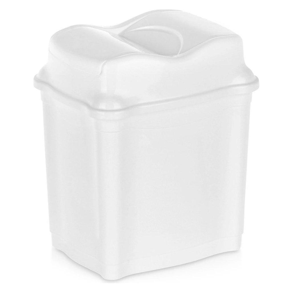 Kerbl Weisser Plastikmülleimer 5 l ORION - robust und geräumig (5 l) (64821745)