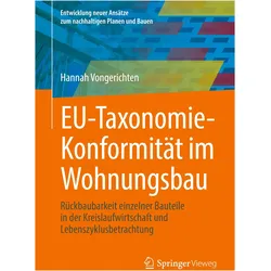 EU-Taxonomie-Konformität im Wohnungsbau, Fachbücher von Hannah Vongerichten