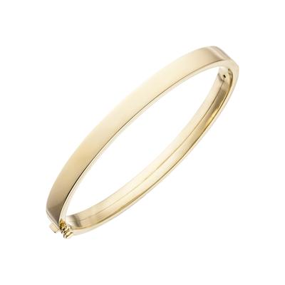 Armreif JOBO, gelb (gelbgold 375), Armbänder, Damen, Gelbgold 375, Armreif, oval 375 Gold