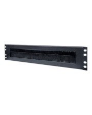Intellinet Rack-Blende mit Bürste für Kabeldurchführung Schwarz RAL 9005 2U 48,3 cm 19" (712774)