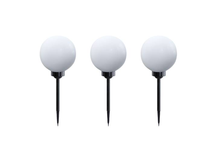 LED Solarlampe rund 20 cm 3er Set