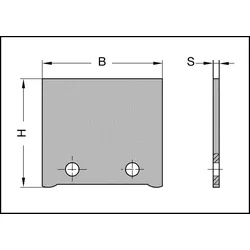 JSO Wechselmesser HW04 60x41x2mm, einseitig profiliert - 72485-6-60041-R