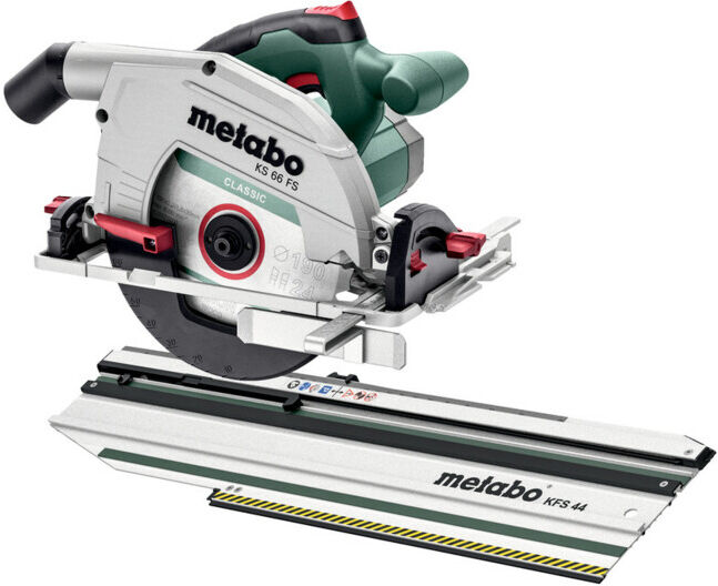 Scie circulaire portative filaire Metabo KS 66 FS avec rail de coupe transversale KFS 44 (691196000)