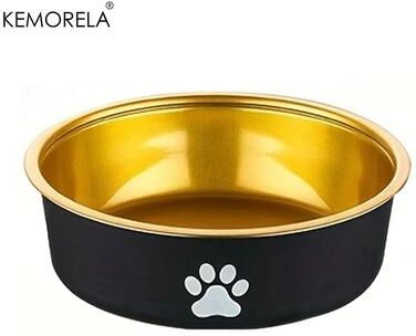 Uplifted Finds Premium Copper Plated Stainless Steel Designer Pet Bowl gold m
