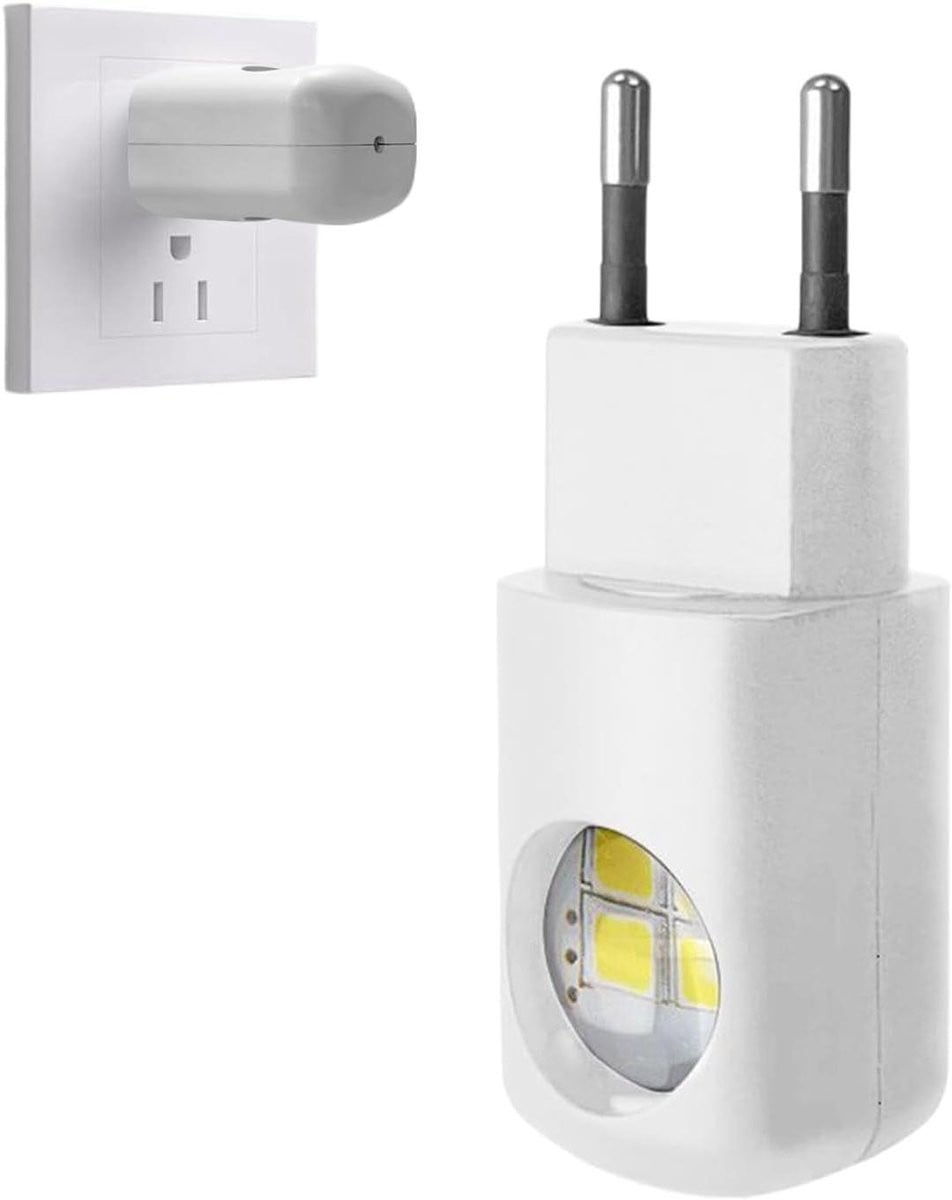 Wit LED Nachtlamp met Automatische Sensor voor Wandmontage
