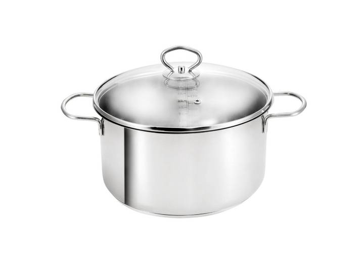FLEISCHTOPF Merkur, Edelstahl, Induktion, 4 Liter, Ø 24 cm, Höhe 11 cm