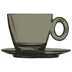Mepra POLY KAFFEE/CAPPUCCINOTASSE SPA & WELLNESS, 6er Set Onyx