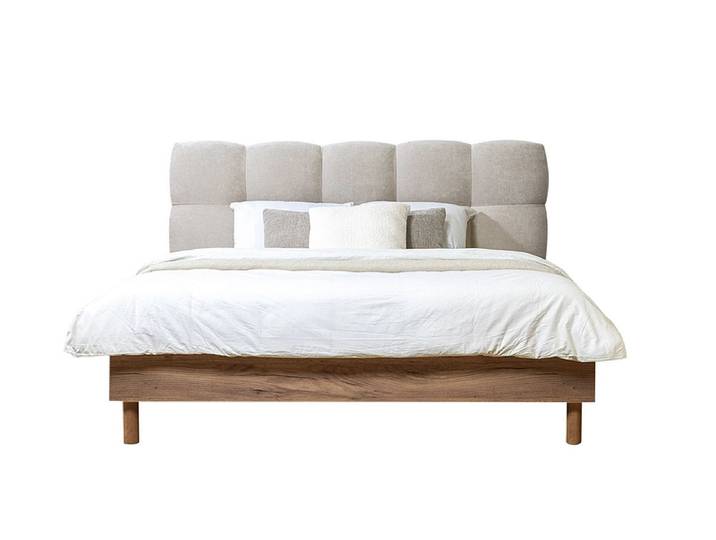 Bett BOBOCHIC KUMO 160x200cm mdf hellgrau