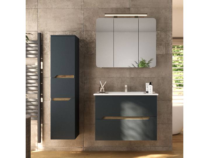 Waschtisch 85 cm 85 x 63 x 45cm Grau