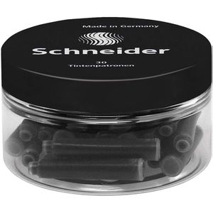 Schneider Füllerpatronen 6701, schwarz, in Runddose, 30 Stück