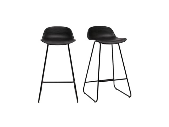 Miliboo Design-Barhocker schwarz (2er-Satz) Ella