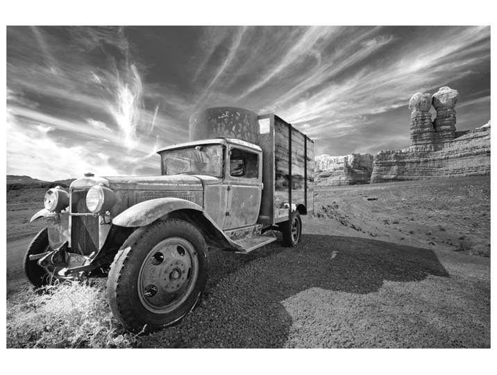 Acrylglasbild Oldtimer in Der Wüste image LAND