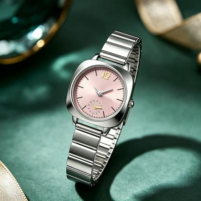 Fusion Finds Luxury Women's Quartz Watch Elegant Alloy Fashion Wristwatch For Business, Casual & Special Occasions pink