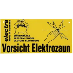 Electra Warnschild: Vorsicht Electrozaun