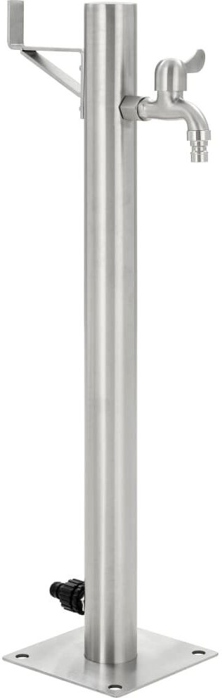 Dakota Fields Outdoor Stainless Steel Column Fountain 65cm H X 15cm W X 15cm D