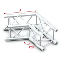 Milos Pro-30 Square F Truss - Corner QCF22 - 120° corner - silver