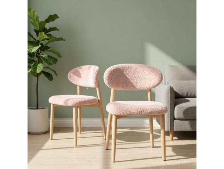 ViYi.Lot De 2 Chaises - Chaise de Cuisine - Chaises Salle à Manger - Style Nordique - Pour Salle À Manger Et Cuisine - Rose