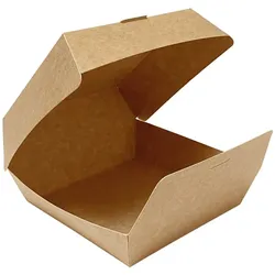 250x Burger Box, Karton, 135x135x80mm, braun