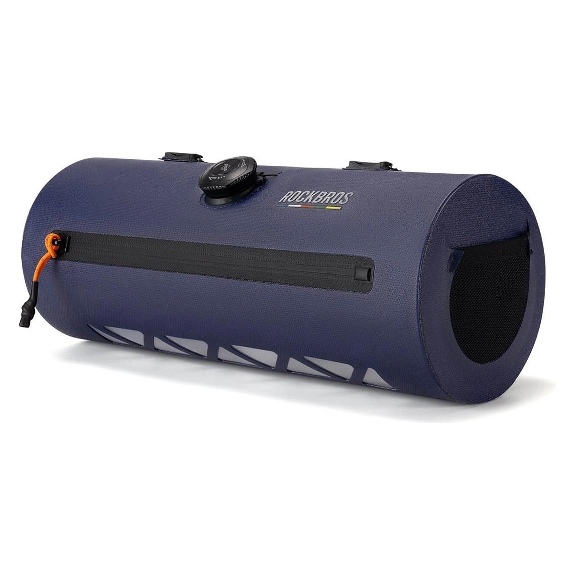 Rockbros Torba rowerowa AS-143 ROAD TO SKY na kierownicę wodoodporna 2 l - niebieska (2 l, Lenkertasche) (5907769392115)