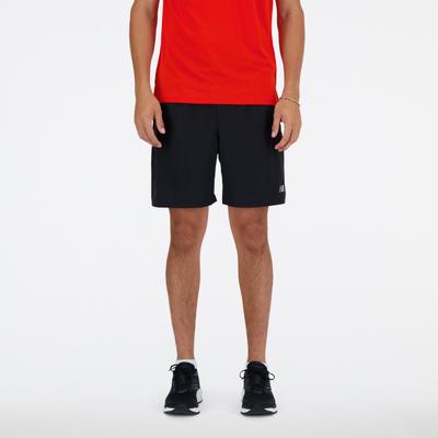Laufshorts NEW BALANCE "SPORT ESSENTIAL SHORT 7", Herren, Gr. M, N-Gr, schwarz, Stoff, Obermaterial: 100% Polyester, unifarben, Hosen, mit atmungsaktivem Innenslip