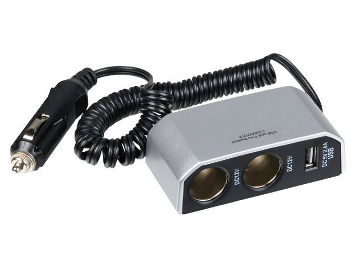 CarPoint Zigarettenanzünder 12 Volt, 5 Ampere, 3-fach Ausgang