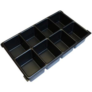 Bosch-Sortimo Werkzeugeinlage Kleinteileeinsatz für XL-BOXX, leer, Tiefziehteil mit 8 Mulden, universell nutzbar