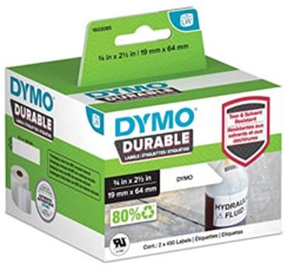 Dymo 1933085 Etiqueta de código de barras texto preto sobre branco 19x64mm