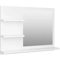 vidaXL Badspiegel Weiß 60x10,5x45 cm Holzwerkstoff