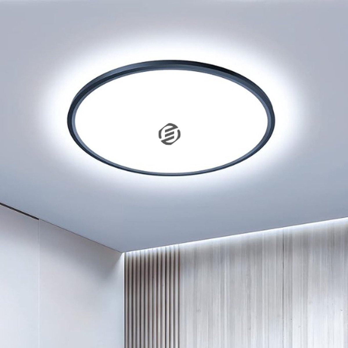 Equivera Modern LED Badkamerlamp - Plafondarmatuur in Wit - Vierkant