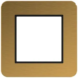 Hager WAD9120X05 LED-Rahmen 1fach, C.8, solar alu, gebürstetes Aluminium