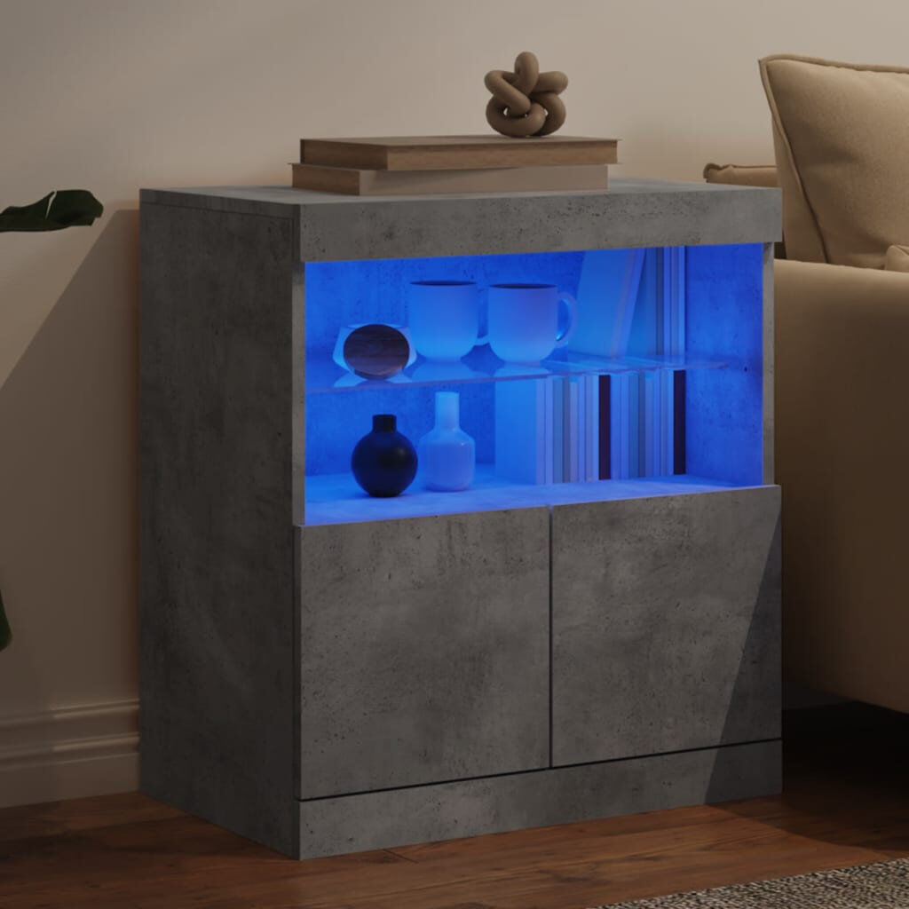 Metro Basilisa 60cm Sideboard Concrete Grey 67cm H X 60cm W X 37cm D