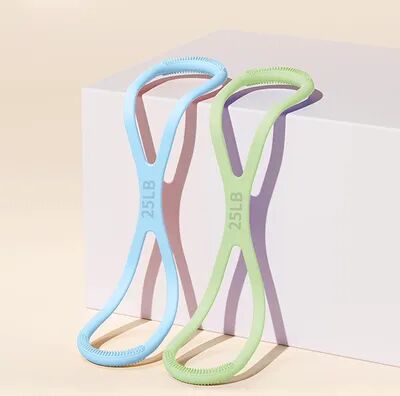 Lush Living Finds Yoga Resistance Band, Figure Fitness Shoulder Stretch Band For Chest & Arm Workouts blue