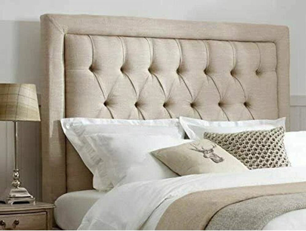 Latitude Run Upholstered Headboard Silver Gray Kingsize (5')