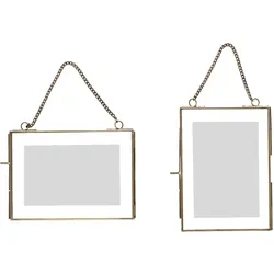 Hübsch Bilderrahmen Gold aus Glas 13x18cmund 18x13cm