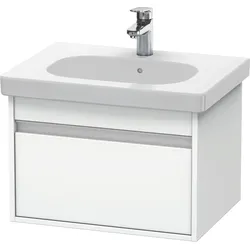 Duravit Ketho Waschtischunterbau wandhängend, 600x410x455 mm, 1 Auszug, für D-Code, KT667001818, Farbe: Weiß Matt Dekor