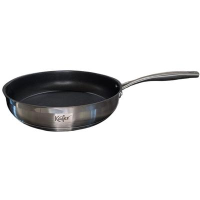 Bratpfanne KÄFER "Käfer Edelstahlpfanne", silber (silberfarben), Ø:28cm, Pfannen, Bratpfanne, Edelstahl, Teflon Select, ergonomisch, induktionsgeeignet