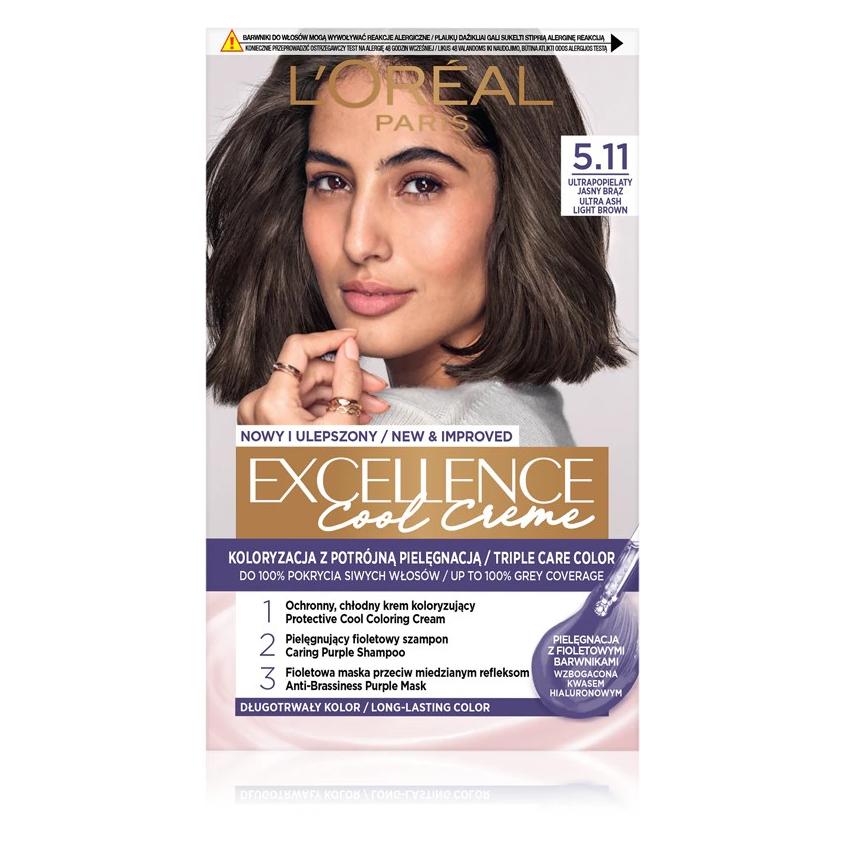 L'Oréal Paris L'Oreal Professionnel hair coloring cream Exellence 5.11 Ultra Ashen light brown (5.11 Ultra Ashen light brown) (0216350)
