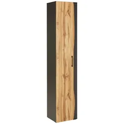 Hochschrank in Eichefarben/Grau