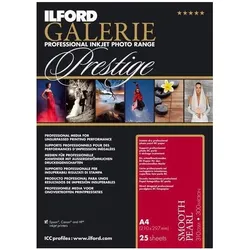 Ilford 2001745.0 Galerie Prestige Smooth Peal 250 Stk. (310 g/m2, A4, 250 Stk.), Fotopapier, Weiss