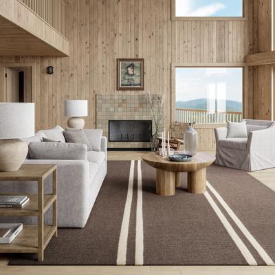 Nuloom Elowen Double Striped Wool Area Rug