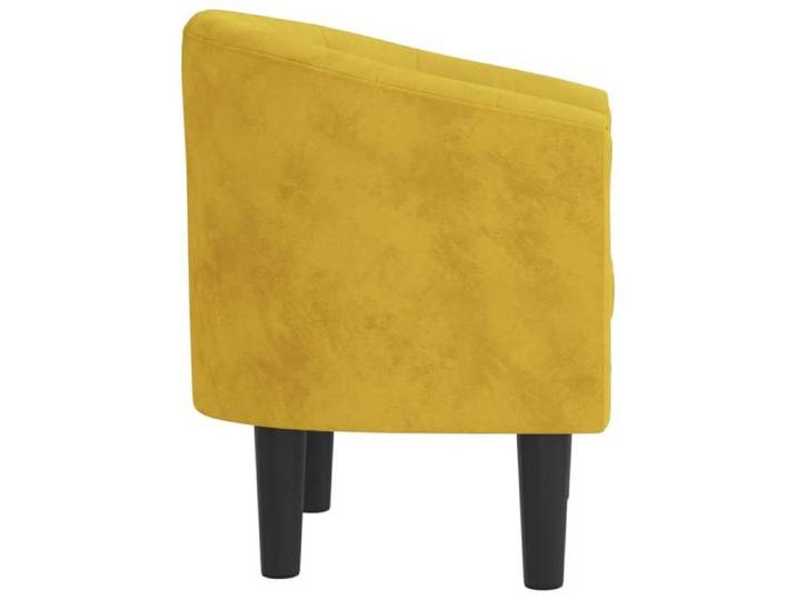 TOP 2026  Chaise Relax - 1 place Fauteuil - jaune velours - 70x56x68 cm FF4851