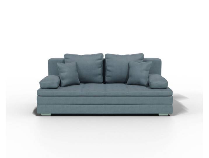 Schlafsofa Lindau Mikrofaser Grau-Blau