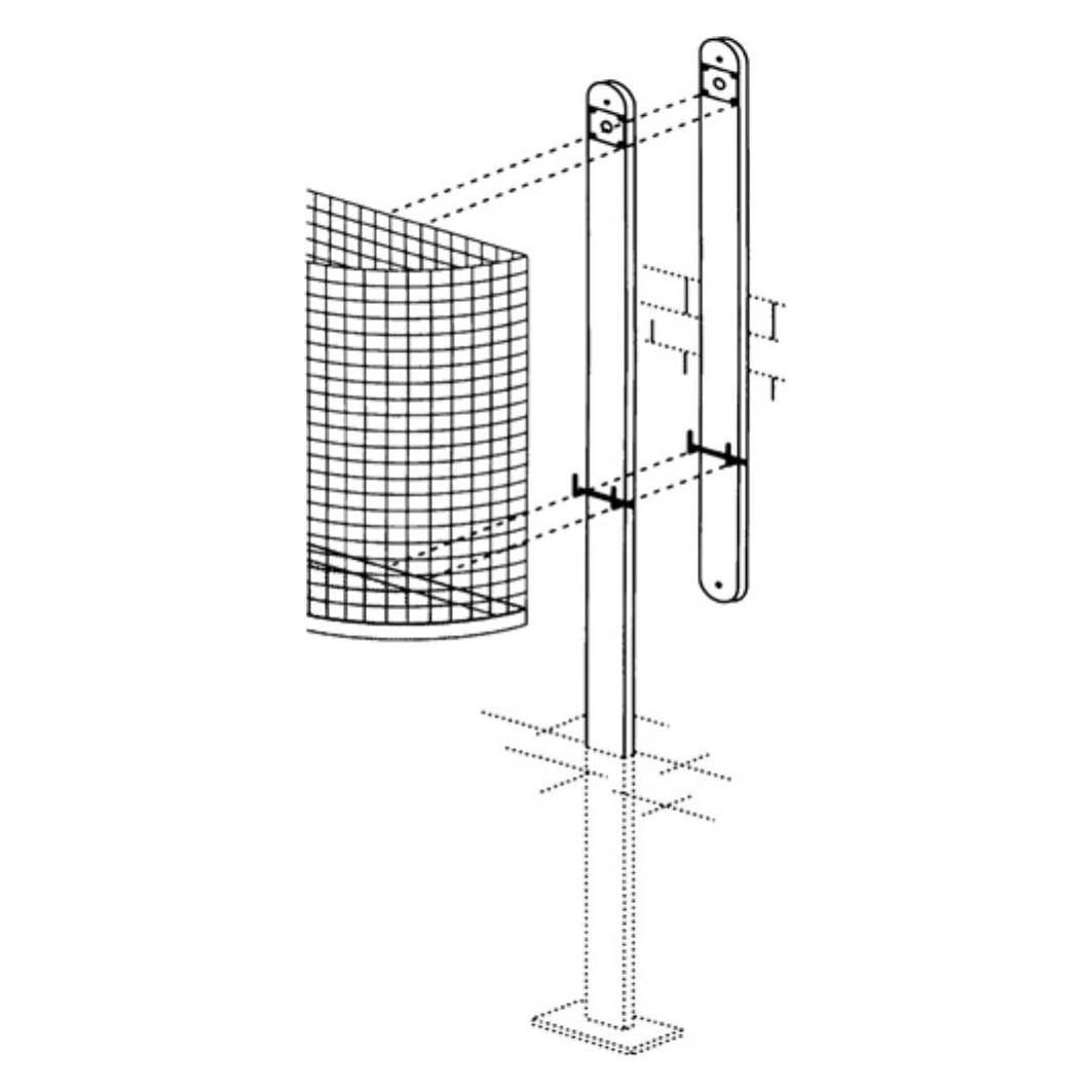 HP Autozubehör Eisenständer Höhe 1400 mm zum Einbetonieren mit Schloss und Schlüssel passend für Abfallbehälter... (27 l) (PKV-ST M2)